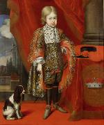 unknow artist Kaiser Joseph I. (1678-1711) im Alter von sechs Jahren mit einem Hund, in ganzer Figur Germany oil painting artist